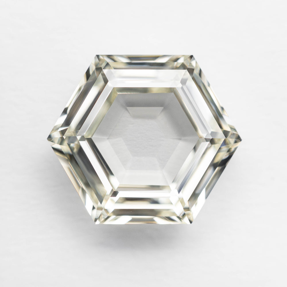 3.15ct 10.56x9.17x3.79mm GIA M VVS2 Hexagon Step Cut 23430-01