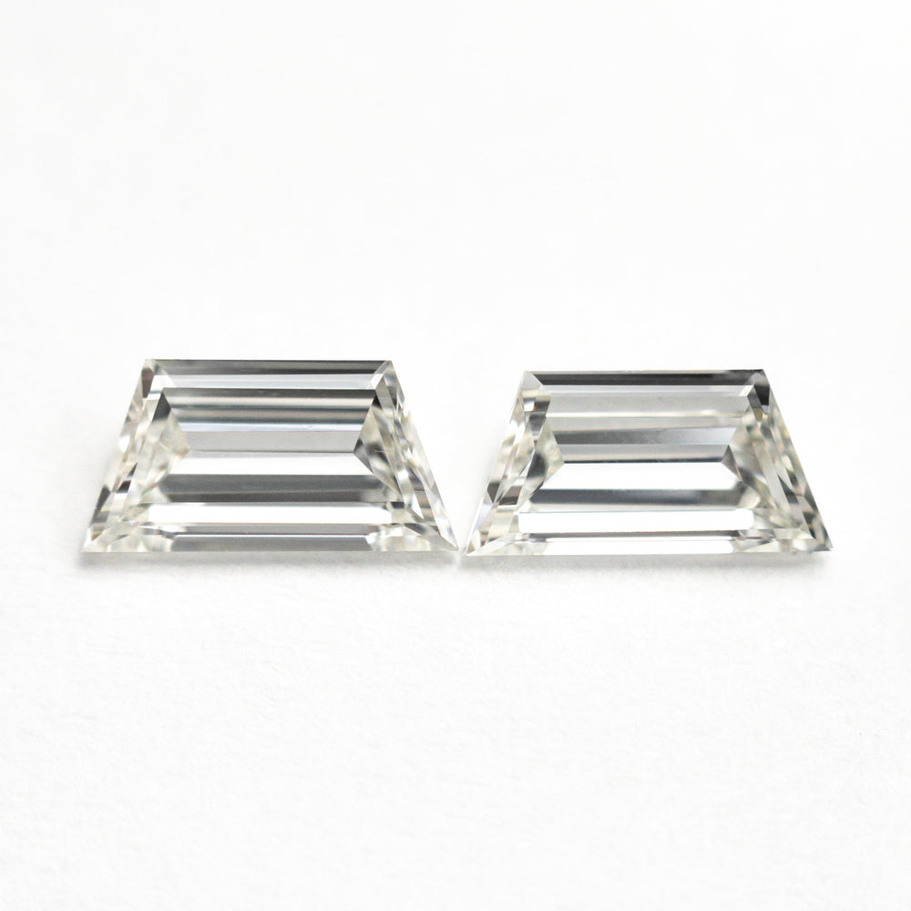 1.01cttw 2pc 7.46x3.80x2.00mm 7.37x3.67x2.01mm VVS I Trapezoid Step Cut Matching Pair 25528-01