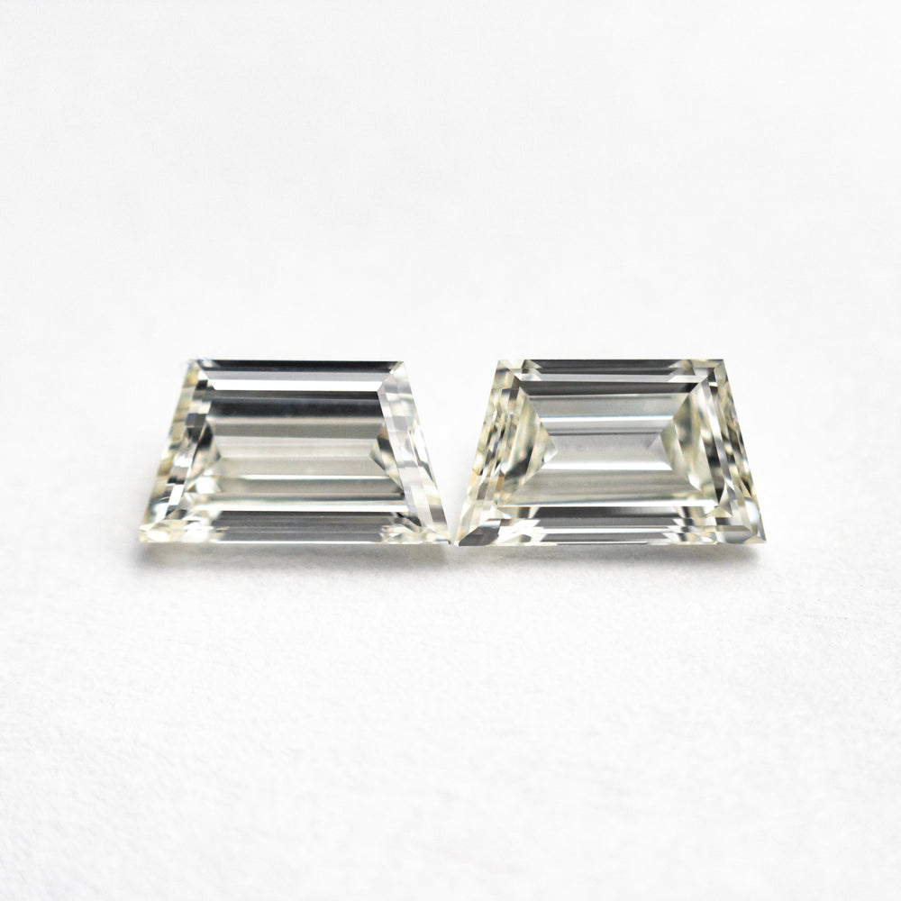 1.10cttw 2pc 6.28x3.67x2.37mm 6.25x3.72x2.40mm VVS L-M Trapezoid Step Cut Matching Pair 25536-01